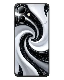 Чохол для Infinix Smart 20 з картинкою «Чорно-біла спіраль»