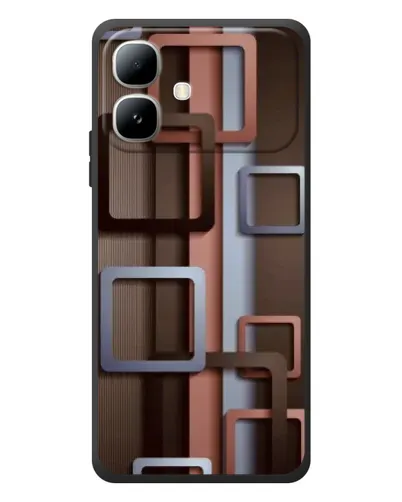 Чехол для Infinix Smart 20 с картинкой «Коричневые объемные квадраты» Чехол для Infinix Smart 20 с картинкой «Коричневые объемные квадраты»