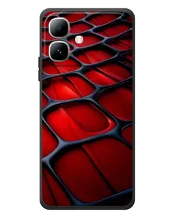 Чехол для Infinix Smart 20 с картинкой «Красная глянцевая сетка»