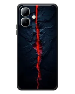 Чехол для Infinix Smart 20 с картинкой «Kрасная лавовая трещина»