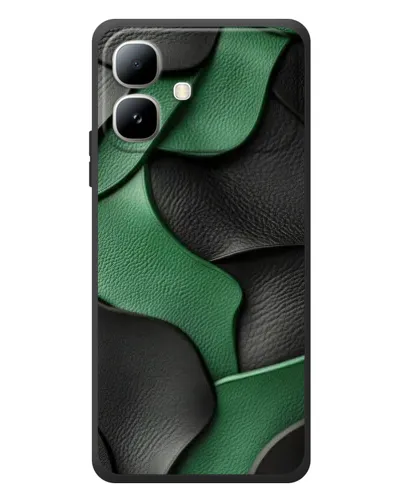 Чехол для Infinix Smart 20 с картинкой «Зеленые кожаные волны» Чехол для Infinix Smart 20 с картинкой «Зеленые кожаные волны»