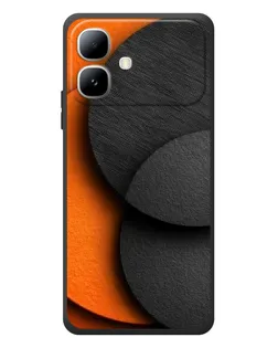 Чехол для Infinix Smart 20 с картинкой «Геометрия оранжевых кругов»