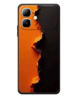 Чехол для Infinix Smart 20 с картинкой «Оранжевый разлом»
