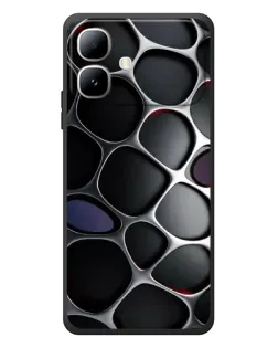 Чехол для Infinix Smart 20 с картинкой «Объемная темная решетка»