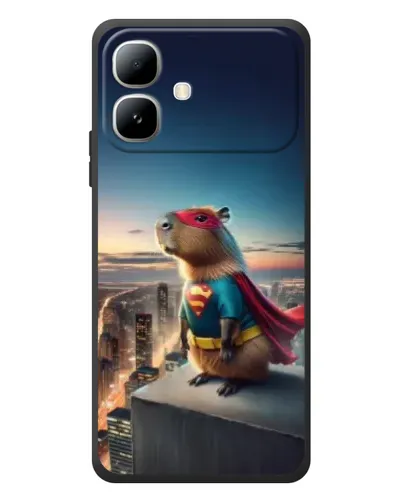 Чехол для Infinix Smart 20 с картинкой «Капи-мен супергерой»