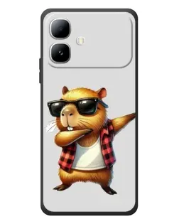 Чехол для Infinix Smart 20 с картинкой «Капибара рэпер даб» Чехол для Infinix Smart 20 с картинкой «Капибара рэпер даб»