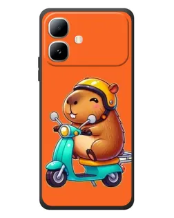 Чехол для Infinix Smart 20 с картинкой «Капибара на скутере» Чехол для Infinix Smart 20 с картинкой «Капибара на скутере»
