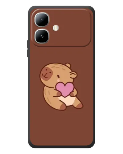 Чехол для Infinix Smart 20 с картинкой «Капибара с сердцем»