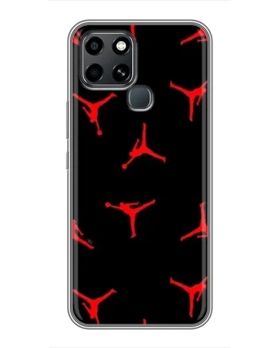 Чехол для Infinix Smart 6 с картинкой «Jordan Red Pattern»