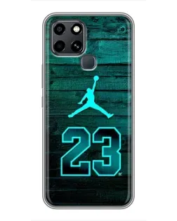 Чехол для Infinix Smart 6 с картинкой «Jordan Cyan 23»