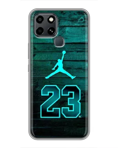 Чехол для Infinix Smart 6 с картинкой «Jordan Cyan 23»