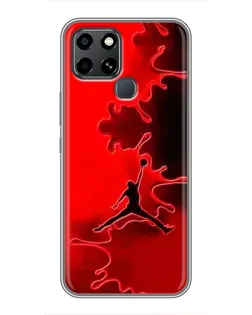 Чехол для Infinix Smart 6 с картинкой «Jordan Red Smoke»