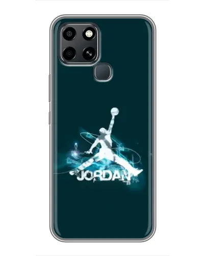 Чехол для Infinix Smart 6 с картинкой «Jordan Blue Fire»