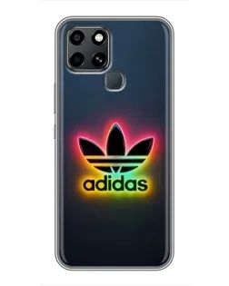 Чехол для Infinix Smart 6 с картинкой «Неоновый Adidas»