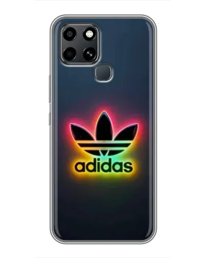 Чехол для Infinix Smart 6 с картинкой «Неоновый Adidas»