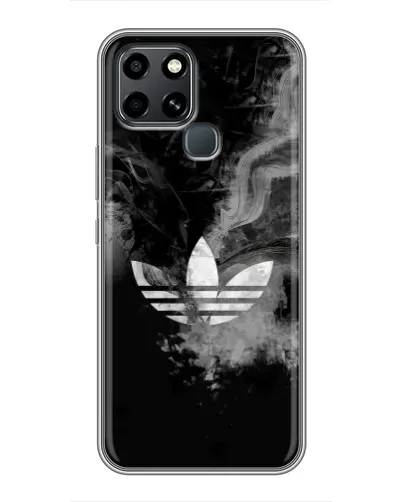 Чехол для Infinix Smart 6 с картинкой «Абстрактный дым Adidas»