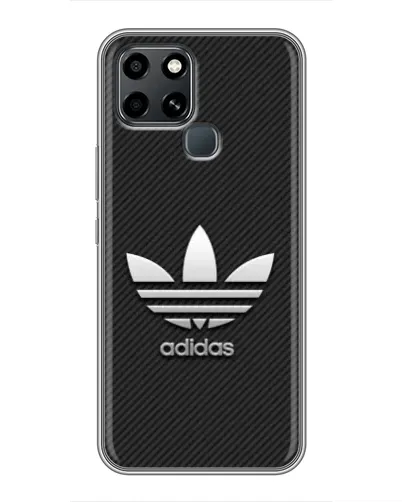 Чехол для Infinix Smart 6 с картинкой «Adidas Карбоновая текстура»