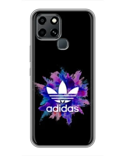 Чехол для Infinix Smart 6 с картинкой «Взрыв красок Adidas»