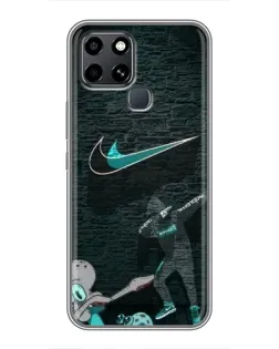Чехол для Infinix Smart 6 с картинкой «Спортивный арт Nike»