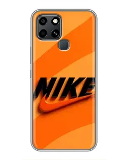 Чехол для Infinix Smart 6 с картинкой «Оранжевый драйв Nike»