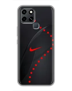 Чехол для Infinix Smart 6 с картинкой «Абстрактный дизайн Nike»