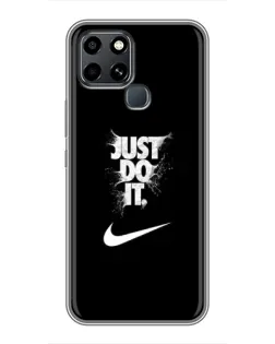 Чехол для Infinix Smart 6 с картинкой «Текстовый принт Nike»