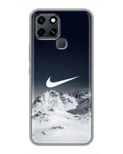 Чехол для Infinix Smart 6 с картинкой «Nike — зимние горы»