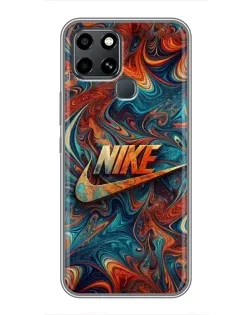 Чехол для Infinix Smart 6 с картинкой «Nike в абстракции»