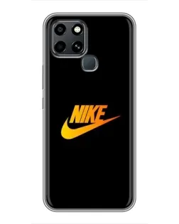Чехол для Infinix Smart 6 с картинкой «Золотой логотип Nike»