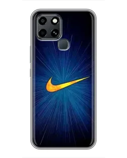 Чехол для Infinix Smart 6 с картинкой «Синий пульс Nike»