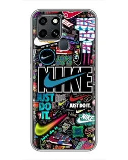 Чехол для Infinix Smart 6 с картинкой «Яркий коллаж Nike»