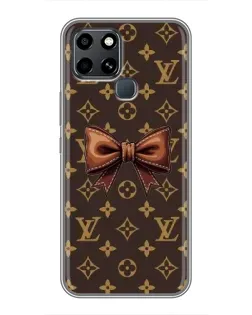 Чехол для Infinix Smart 6 с картинкой «LV с бантом»
