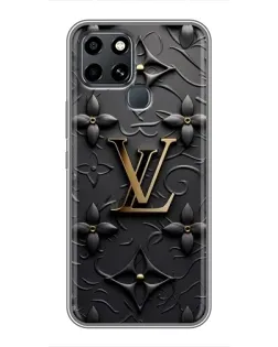 Чехол для Infinix Smart 6 с картинкой «Кожаная текстура LV»
