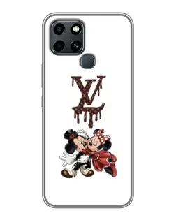 Чехол для Infinix Smart 6 с картинкой «LV и Микки Маус»