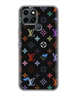 Чехол для Infinix Smart 6 с картинкой «Цветная монограмма LV»