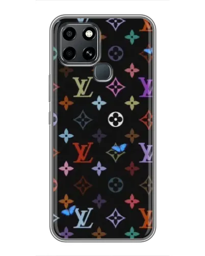 Чехол для Infinix Smart 6 с картинкой «Цветная монограмма LV» Чехол для Infinix Smart 6 с картинкой «Цветная монограмма LV»