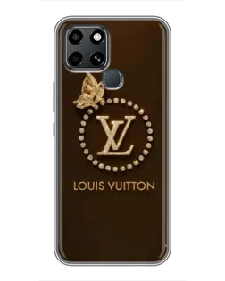 Чехол для Infinix Smart 6 с картинкой «LV — золотая печать»