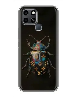 Чехол для Infinix Smart 6 с картинкой «LV — мраморный принт»