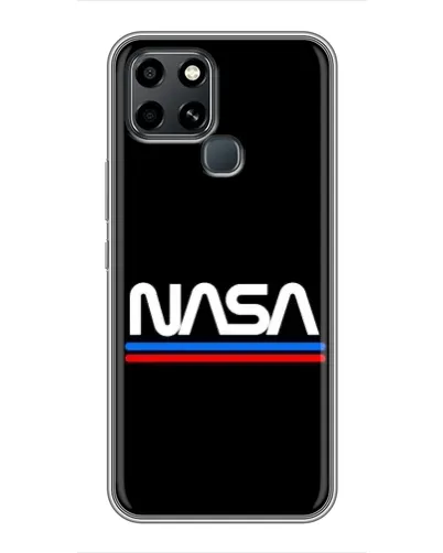 Чехол для Infinix Smart 6 с картинкой «NASA — классика Red Blue»