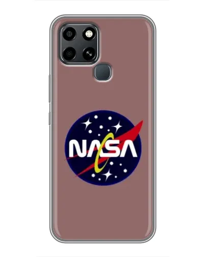 Чехол для Infinix Smart 6 с картинкой «NASA — ретро космос»