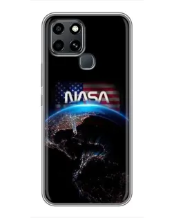 Чехол для Infinix Smart 6 с картинкой «Земля из космоса NASA»
