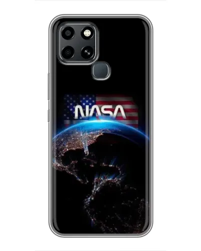 Чехол для Infinix Smart 6 с картинкой «Земля из космоса NASA»