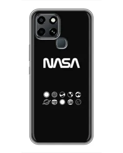 Чехол для Infinix Smart 6 с картинкой «NASA — технический принт»