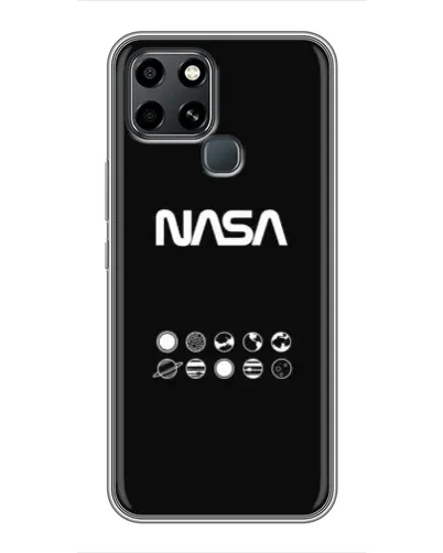 Чехол для Infinix Smart 6 с картинкой «NASA — технический принт»