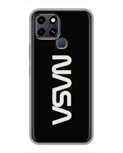 Чехол для Infinix Smart 6 с картинкой «NASA — вертикальный логотип»