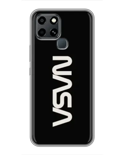 Чехол для Infinix Smart 6 с картинкой «NASA — вертикальный логотип»
