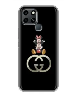 Чехол для Infinix Smart 6 с картинкой «Минни Маус на лого»
