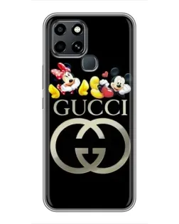 Чехол для Infinix Smart 6 с картинкой «Gucci — герои Disney»