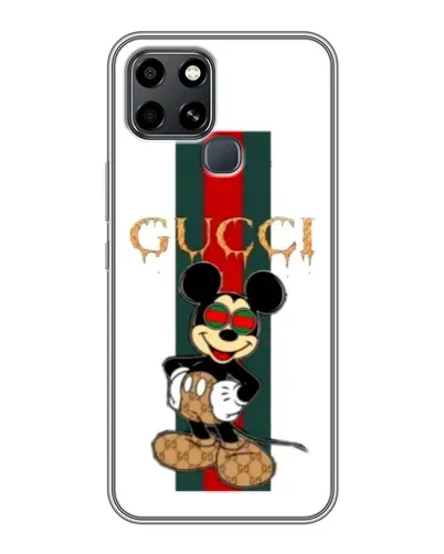 Чехол для Infinix Smart 6 с картинкой «Микки Маус Gucci — полосы» Чехол для Infinix Smart 6 с картинкой «Микки Маус Gucci — полосы»