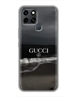 Чехол для Infinix Smart 6 с картинкой «Gucci — морской прибой»
